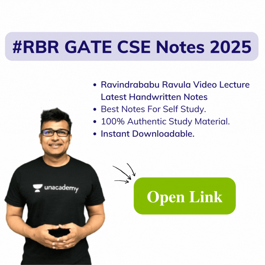 Ravindrababu |Ravula GATE CSE Handwritten Notes For GATE 2025